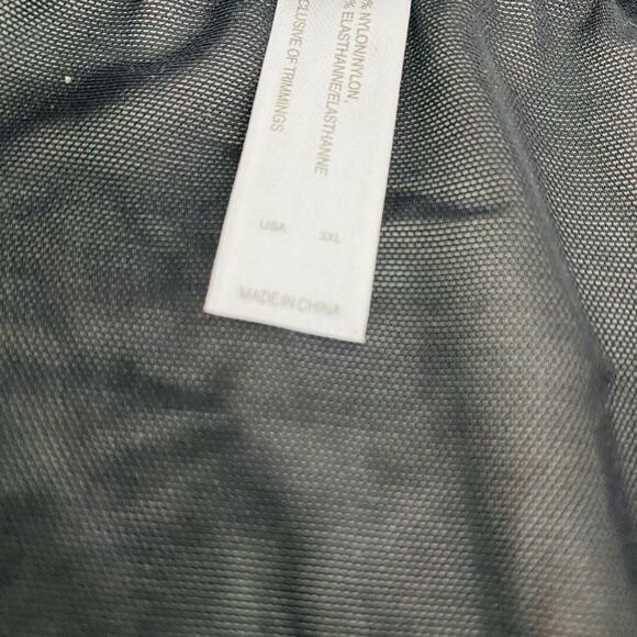 Adore Me Black Sheer Lace Hipster Lace Up Hip Detail Plus Size 3XL - Picture 4 of 8